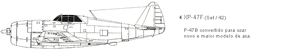 vista perfil do XP-47F