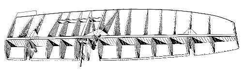 Vista em raio-x de um aileron do Thunderbolt